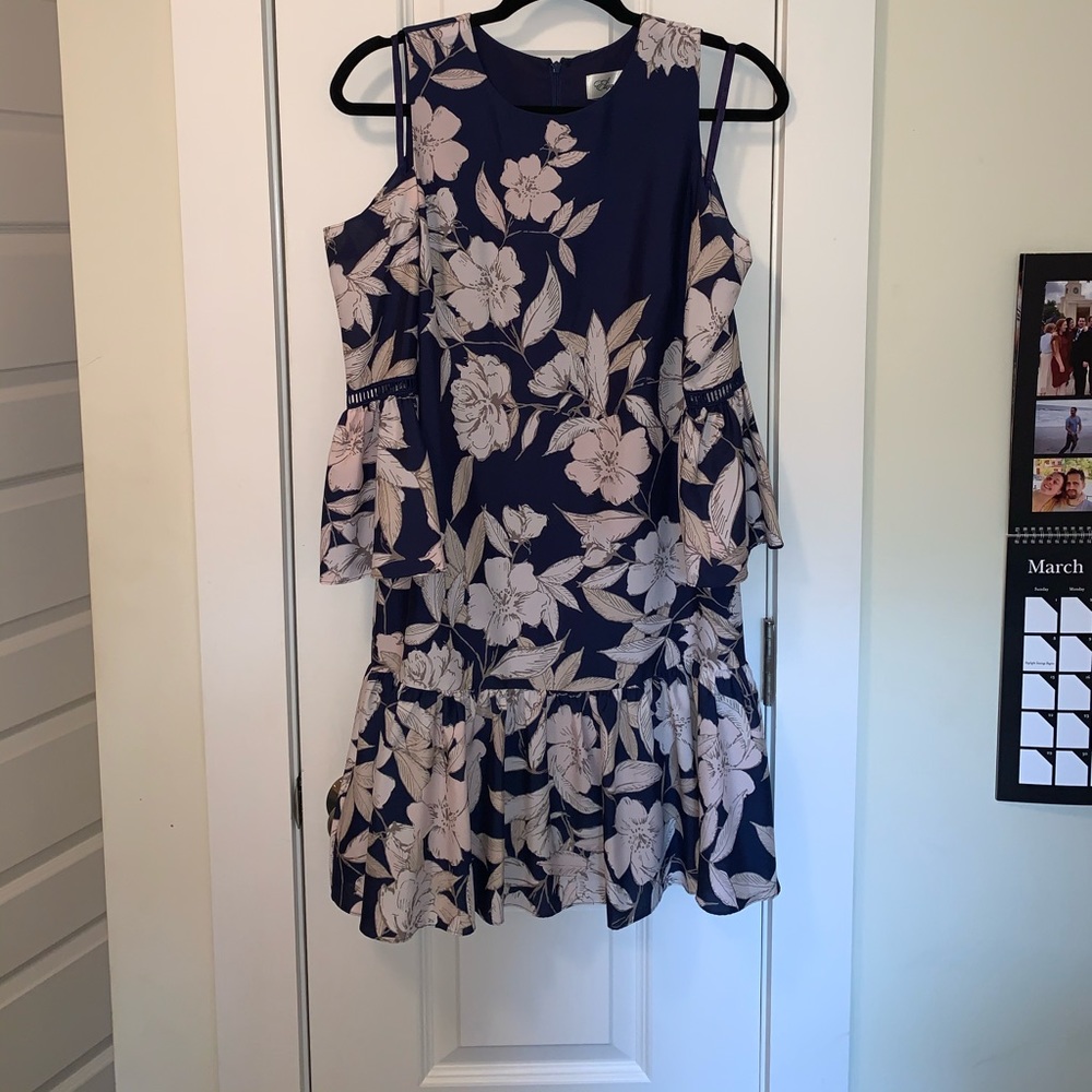 Floral Cold Shoulder Dress
